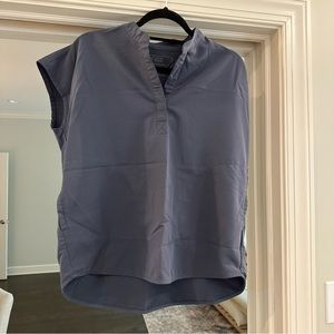 Figs Rafaela Oversized Scrub Top (Dark Gray)